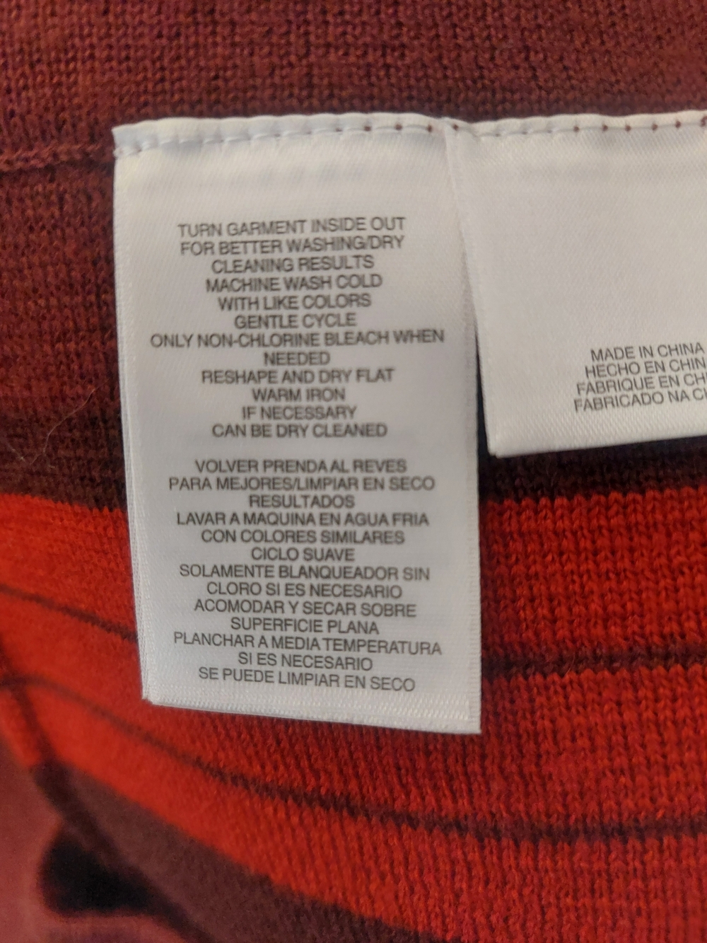 Anne Klein Maroon and Red Striped Skirt Set Sz XL - Picture 14 of 16
